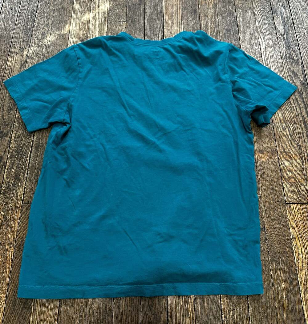 Nike Sportswear Club T-Shirt Teal Medium Embroidered The Nike Tee - Picture 8 of 8